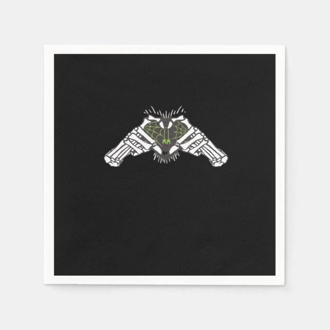 Servilleta De Papel Skeleton Spider Heart (Anverso)