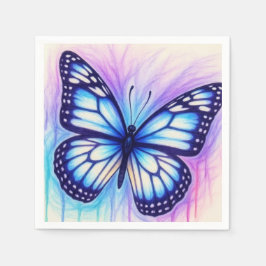 Servilleta De Papel Sketch de mariposa