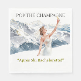 Servilleta De Papel Ski Bachelorette Weekend Bride on the Slopes