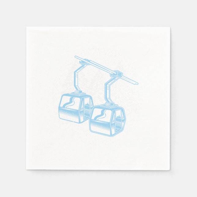 Servilleta De Papel Ski Station Winter Sports Mountain Skift Gift (Anverso)