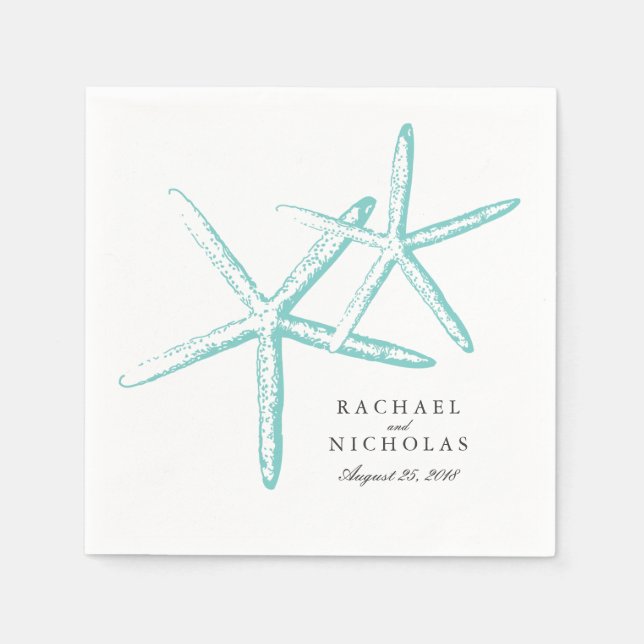 Servilleta De Papel Skinny Starfish | Boda (Anverso)
