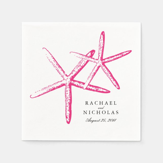 Servilleta De Papel Skinny Starfish | Boda (Anverso)