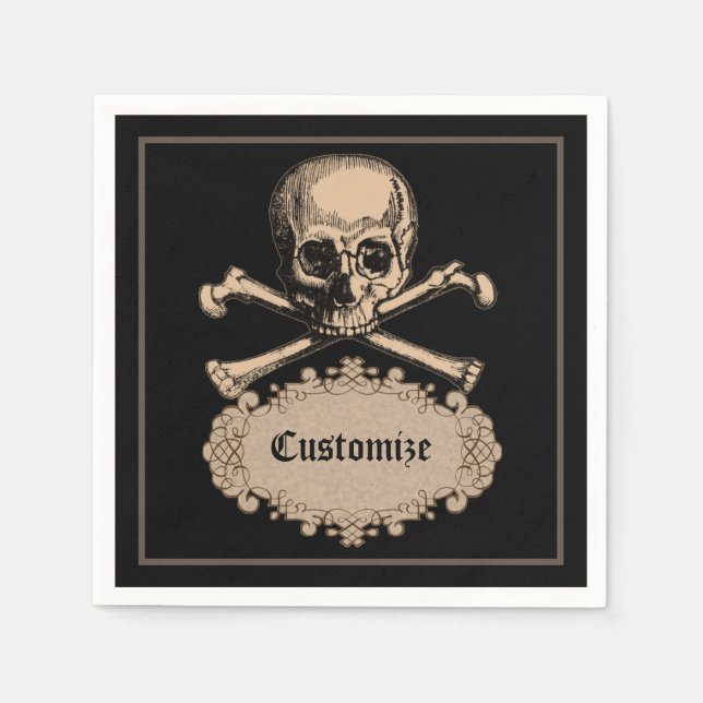 Servilleta De Papel Skull & Crossbone (Anverso)