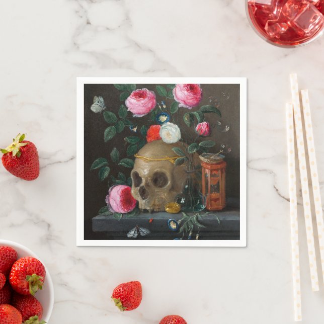 Servilleta De Papel Skull Vanitas Still Life Jan van Kessel (In situ)