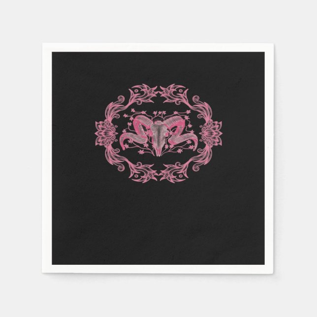 Servilleta De Papel Skull Whimsigoth Estética (Anverso)