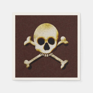 Servilleta De Papel Skull Y Crossbone Creepet Partido Halloween