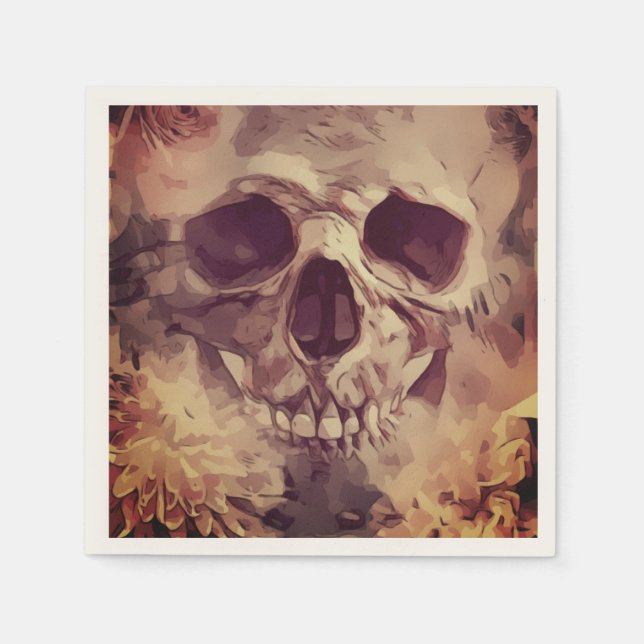 Servilleta De Papel Skulls Halloween (Anverso)