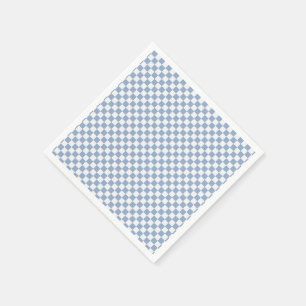 Servilleta De Papel Sky Blue Y White Gingham Checkered