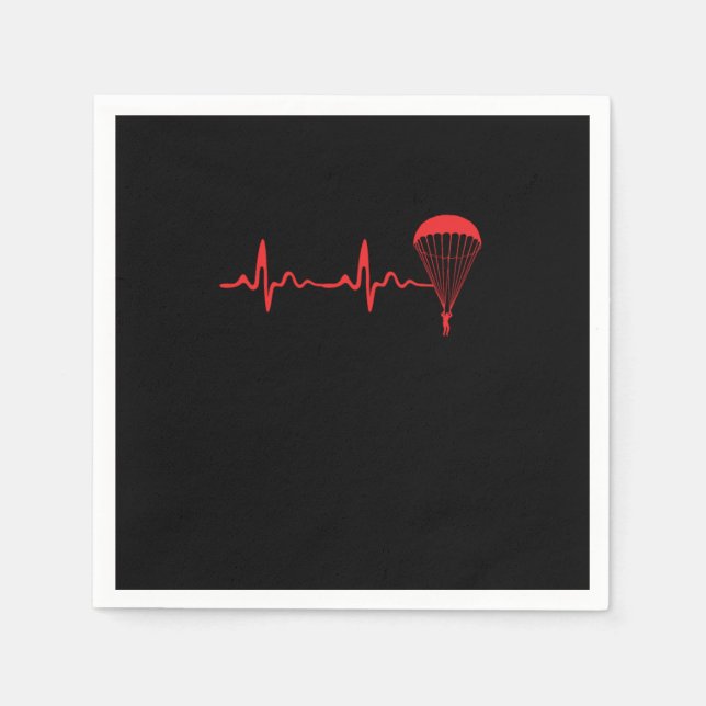 Servilleta De Papel Skydiving Heartbeat Skydive Extreme Sports Parachu (Anverso)