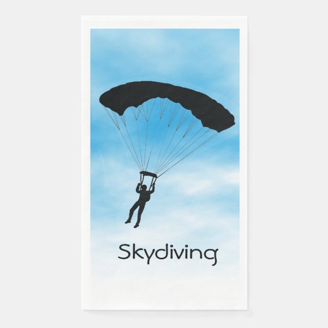 Servilleta De Papel Skydiving Parachuting Design Guest Toque Napkin (Anverso)