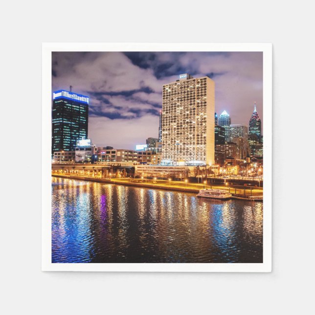 Servilleta De Papel Skyline Philadelphia (Anverso)