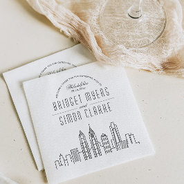 Servilleta De Papel Skyline Philadelphia Deco | Napkins para eventos d