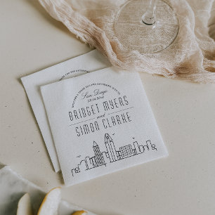 Servilleta De Papel Skyline San Diego Deco   Napkins para eventos de B