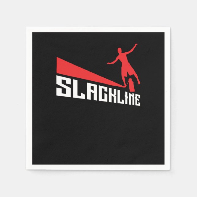 Servilleta De Papel Slackline Slacklining Rope Walking Gift (Anverso)