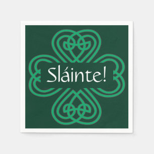 Servilleta De Papel Sláinte irlandés Shamrock Green Celcky Clover