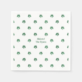 Servilleta De Papel Sláinte Lucky Shot Painterly Clover Boda irlandés