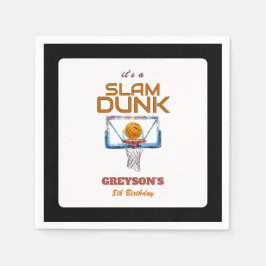 Servilleta De Papel Slam Dunk Basketball Any Age Birthday