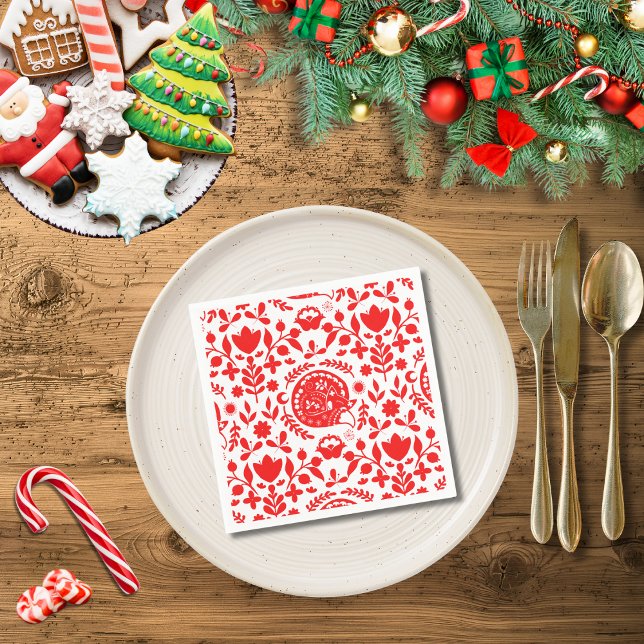 Servilleta De Papel Sleeping Fox Folk Art (Subido por el creador)