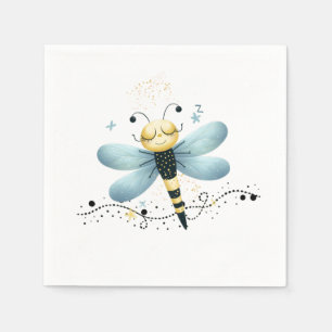 Servilleta De Papel Sleepy Whimsical Dragonfly