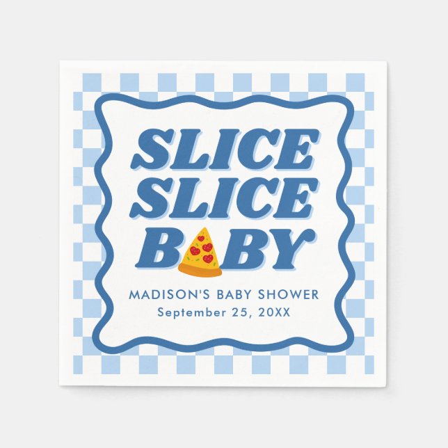 Servilleta De Papel Slice Slice Baby Pizza Baby Shower (Anverso)