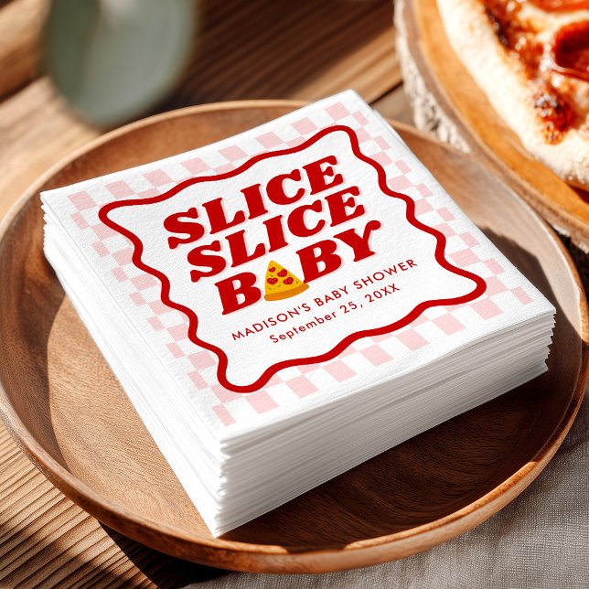 Servilleta De Papel Slice Slice Baby Pizza Baby Shower (Subido por el creador)