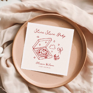 Servilleta De Papel Slice Slice Baby Pizza Baby Shower
