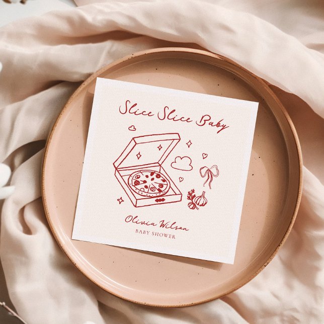 Servilleta De Papel Slice Slice Baby Pizza Baby Shower (Subido por el creador)