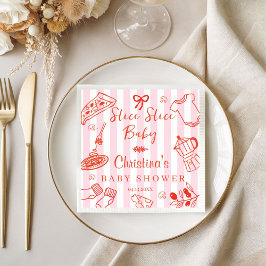 Servilleta De Papel Slice Slice Baby Pizza & Baby Shower Paper Napkin