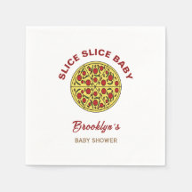 Slice Slice Baby Shower género Neutral Fun Pizza