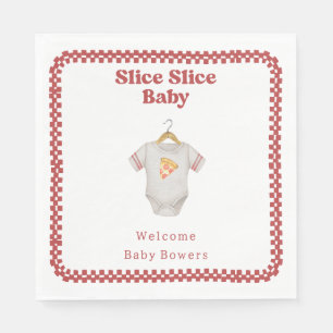 Servilleta De Papel Slice Slice Baby Shower Pizza Neutral Bodysuit