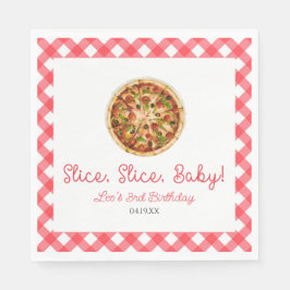 Servilleta De Papel ¡Slice, Slice, Bebé! Fiesta de cumpleaños de Pizza