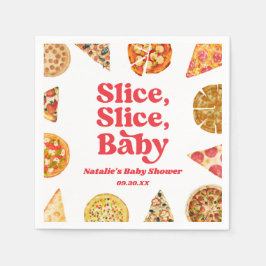 Servilleta De Papel ¡Slice, Slice, Bebé! Pizza Baby Shower
