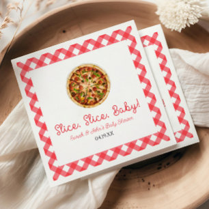 Servilleta De Papel ¡Slice, Slice, Bebé! Pizza Baby Shower