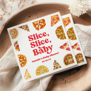 Servilleta De Papel ¡Slice, Slice, Bebé! Pizza Baby Shower