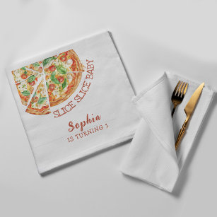 Servilleta De Papel Slice Slice Bebé Pizza moderna Fiesta de cumpleaño