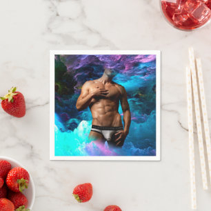 Servilleta De Papel SlipperyJoe hombre muscular macizo de ropa interio