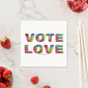 Servilleta De Papel SlipperyJoe voto amor igualdad pelaje de colores d