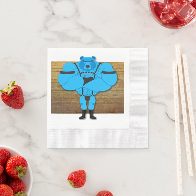 Servilleta De Papel SlipperyJoe's gay musgo personalizado thong leathe (In situ)