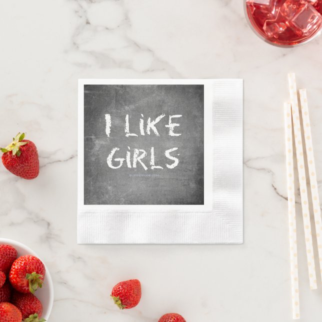 Servilleta De Papel SlipperyJoe's I Like Chicas sucia pizarra de tiza  (In situ)