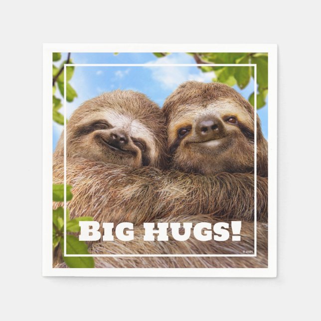 Servilleta De Papel Sloth Couple (Anverso)