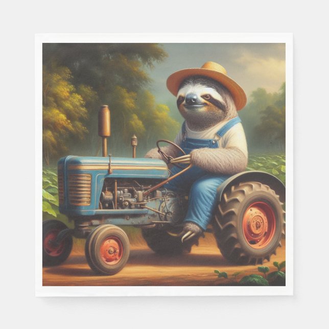 Servilleta De Papel Sloth Farmer (Anverso)