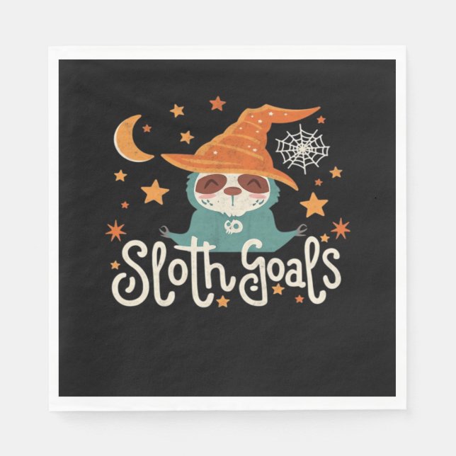 Servilleta De Papel Sloth Halloween Goals Classic T-Shirt (Anverso)