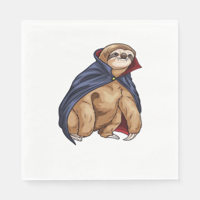 Servilleta De Papel Sloth Halloween Vampire Classic T-Shirt (Anverso)