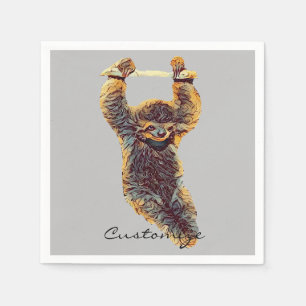 Servilleta De Papel Sloth Hanging Out Thunder_Cove