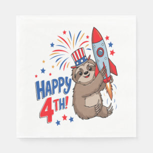 Servilleta De Papel Sloth Happy 4Rocket Fireworks Estados Unidos