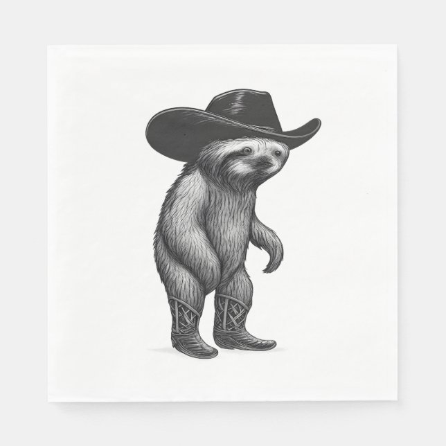 Servilleta De Papel Sloth Howdy Sloth (Anverso)