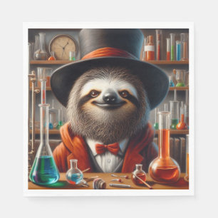 Servilleta De Papel Sloth Mad Scientist