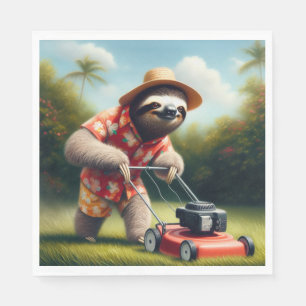 Servilleta De Papel Sloth Mowing Lawn