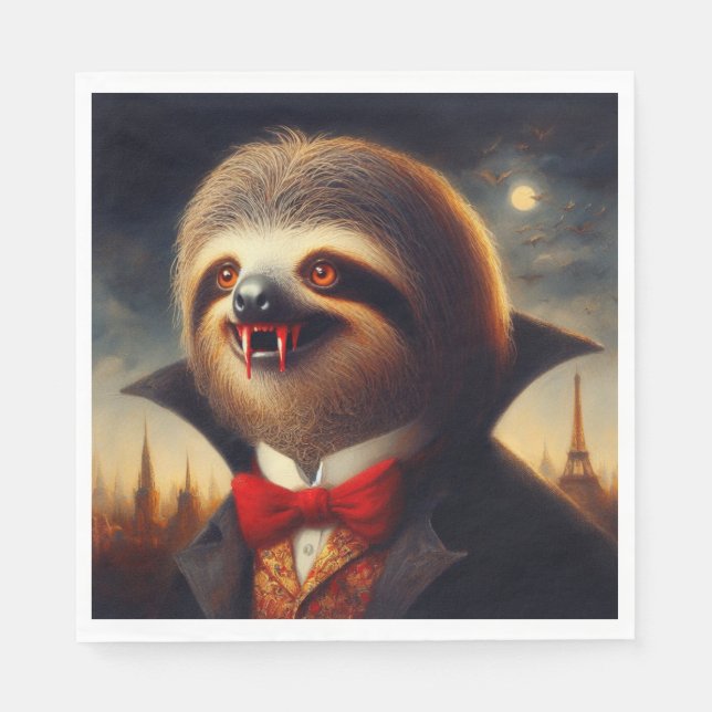 Servilleta De Papel Sloth Vampire (Anverso)