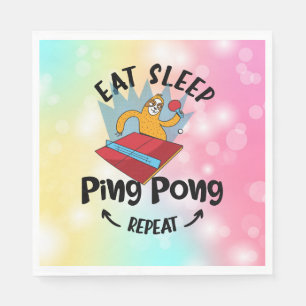 Servilleta De Papel Slove Ping Pong Eat Sleep Ping Pong Repetir gracio